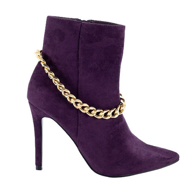 Women Shiny Draped Chain Ankle Booties Cravings By Mata shoes | Shoe Time