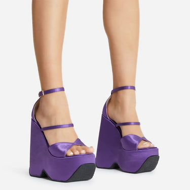 Purple Chunky Platform Wedges | Shoe Time