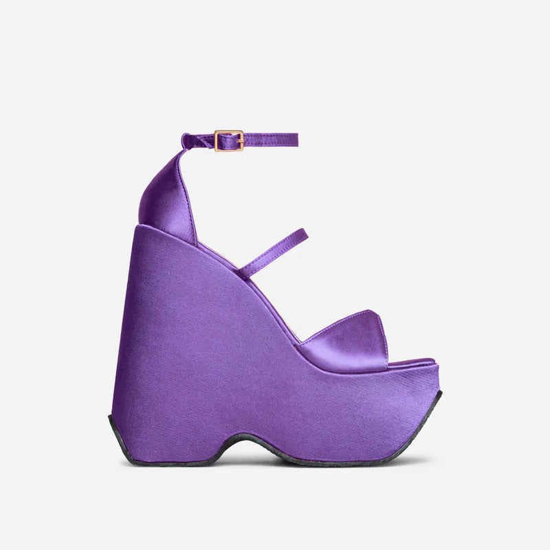 Purple Chunky Platform Wedges | Shoe Time