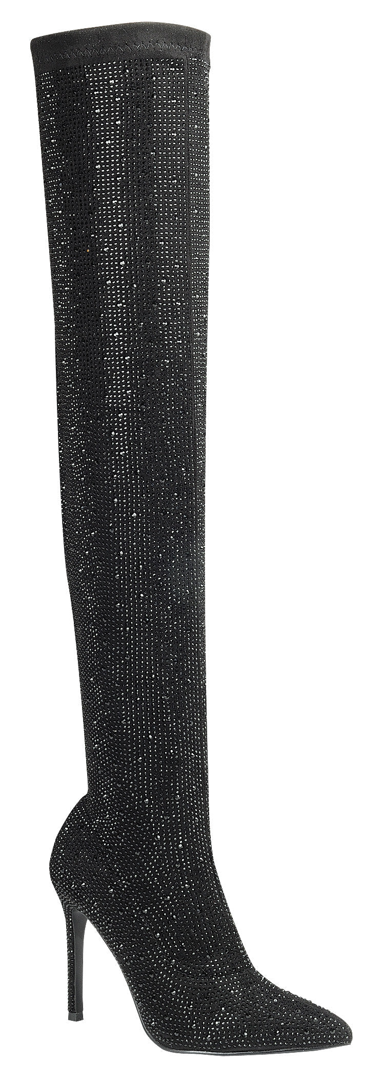 Rhinestone Over The Knee Boots Ensure-18 | Shoe Time