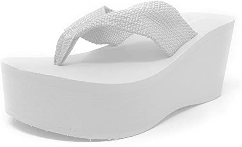 White Platform Wedge Sandals Felda-01 | Shoe Time