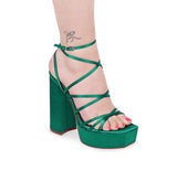 Strappy Chunky Platform Heels Gia-3 | Shoe Time