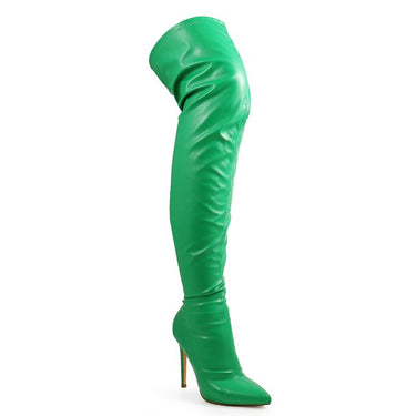 Stretchy Stiletto Thigh High Pointy Boots