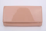 Nude Patent fold down clutch purse