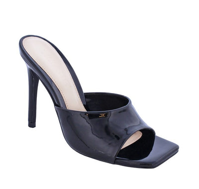Patent Square Toe Heel Sandals Hugo-5 | Shoe Time