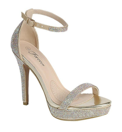 Women's Rhinestone Accent High Heel Ankle Strap Formal Sandal Heels Highlight98 By Forever