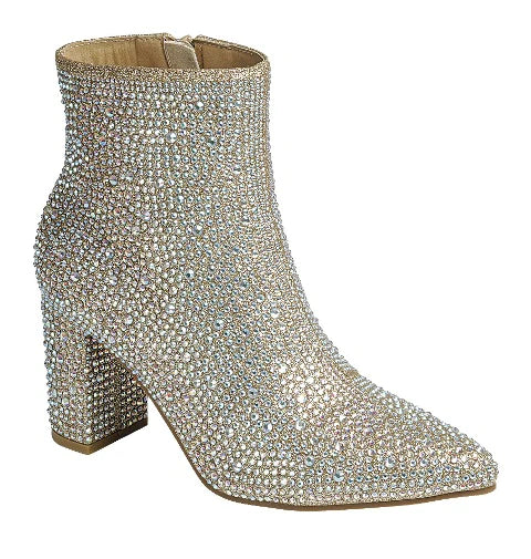 Rhinestone Booties Forever Iceberg 12 Shoe Time
