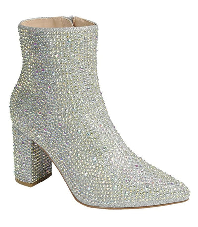 Crystal Booties Forever Iceberg-12 Silver