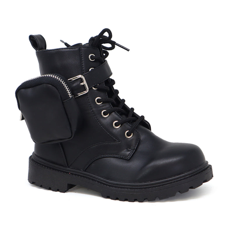 Yoki Leslie-39Y KIDS Combat Side Pouch Boots – Shoe Time