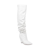 White High Heel Boot Nano-2 by Liliana