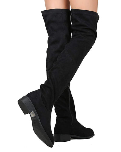 Black  Natural Breeze Thigh High Boots Olympia-20 | Shoe Time