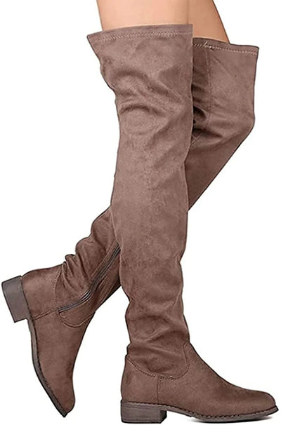 Taupe  Natural Breeze Thigh High Boots Olympia-20 | Shoe Time