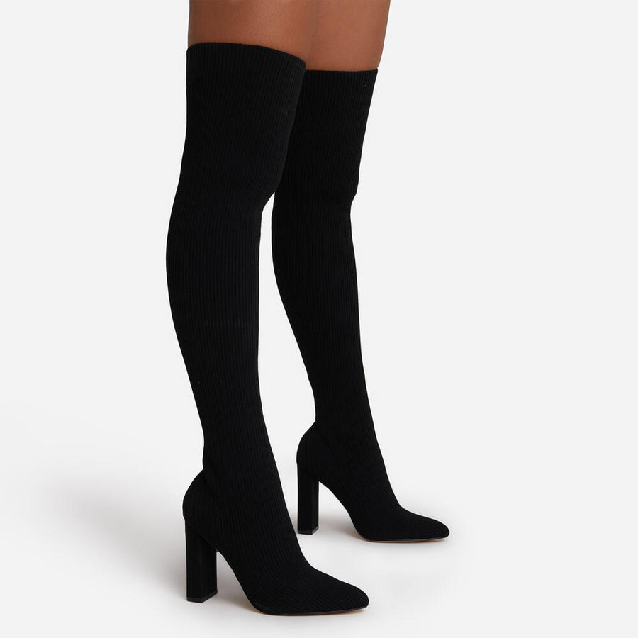 Knee High Sock Boots Shoe Time