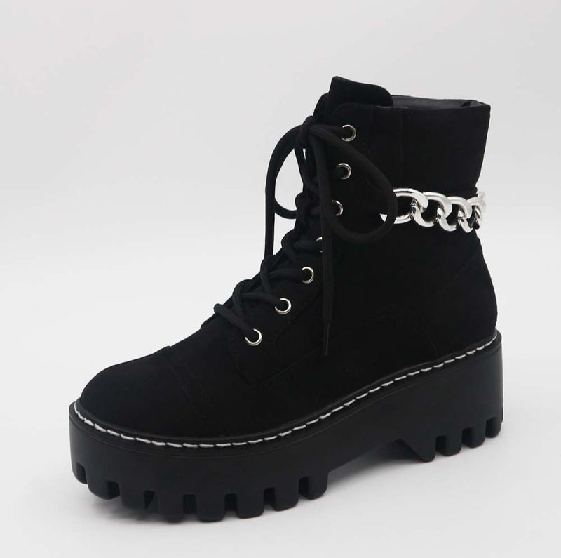 Platform Chunky Heels Ankle Punk Boots | Shoe Time