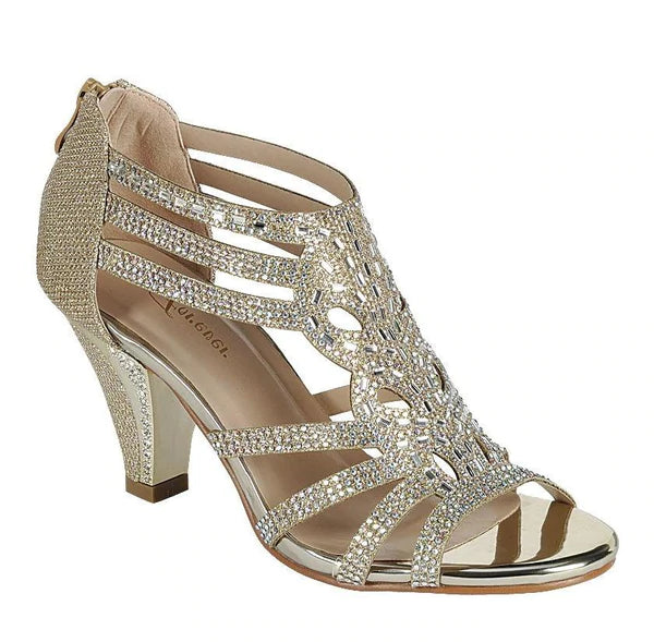 Women Glitter Dress Shoes Rhinestone Crystal High Heel Sandals by Fore SHOE TIME Women Glitter Dress Shoes Rhinestone Crystal High Heel Sandals by Fore SHOE TIME