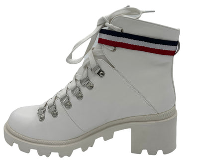 BOTINES COMBAT CON CORDONES Y SUELA WHITE-KICK ASS DE MATA SHOES