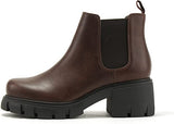 soda lug sole womens chelsea boots Brown