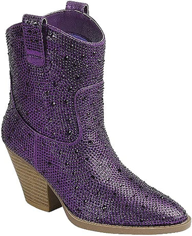 River-01 Rhinestone Cowboy Ankle Bootie | Shoe Time