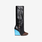 Multi Square Toe Wedge Heel Boots Senna | Shoe Time