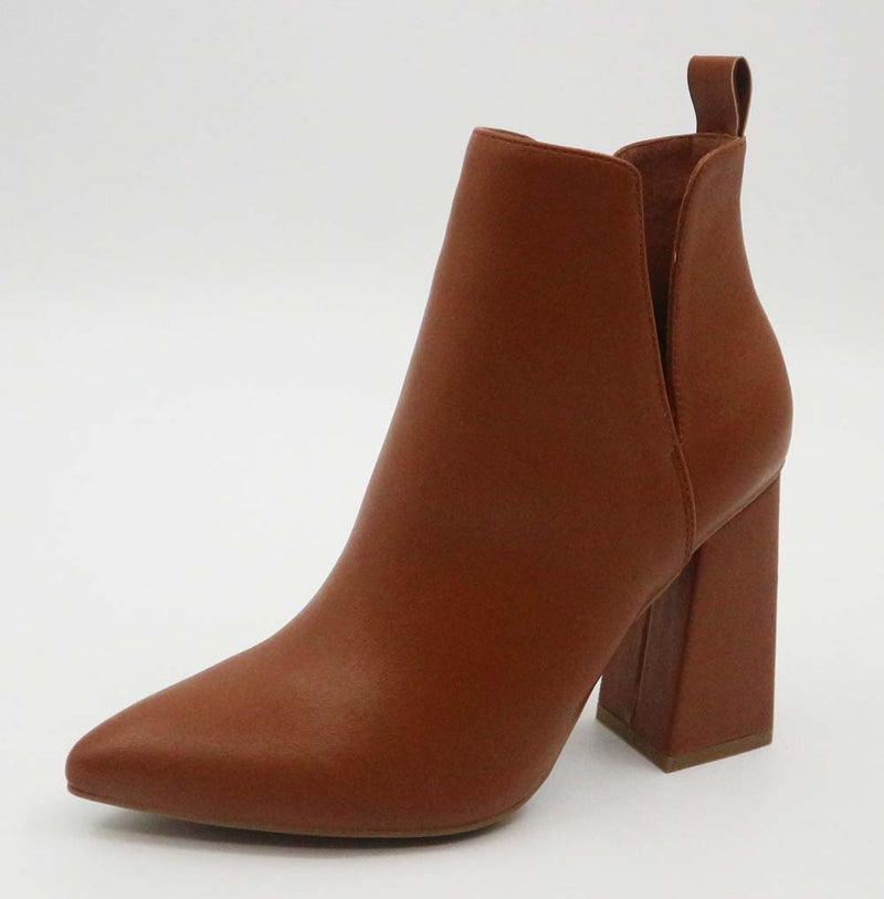 Bamboo SETTING-01 side cut out pointy toe bootie w/insert heel