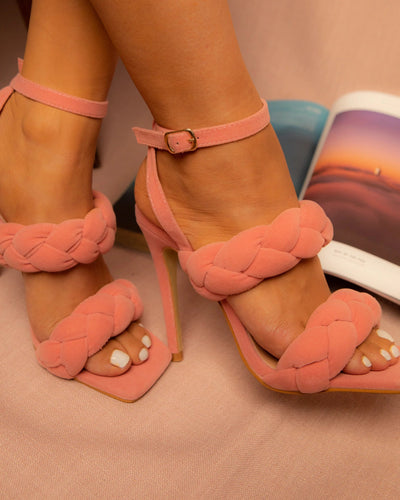 Mata Shoes Sweet Talker-2 Braided Open Toe Ankle Strap Heels