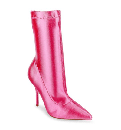 Pink tretch Ankle Boots satin Bexie-1 by Liliana