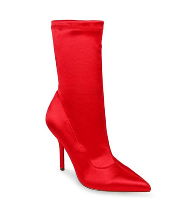 Red tretch Ankle Boots satin Bexie-1 by Liliana