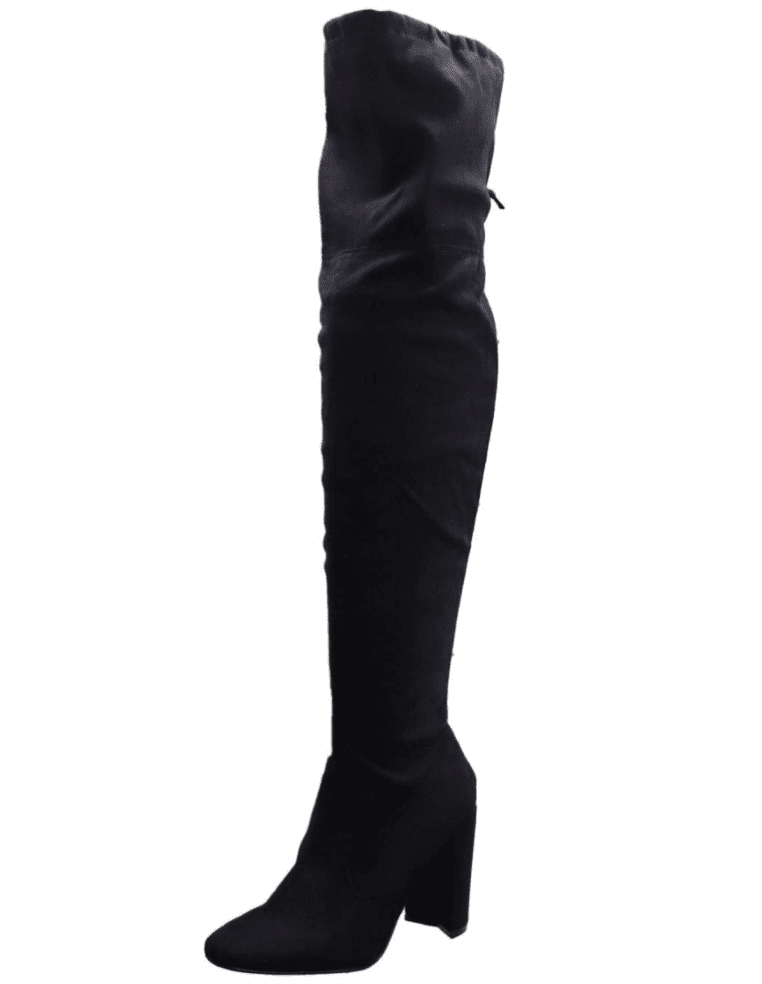 Wild Diva Slay-08 Over The Knee Square Toe Stretchy Boot
