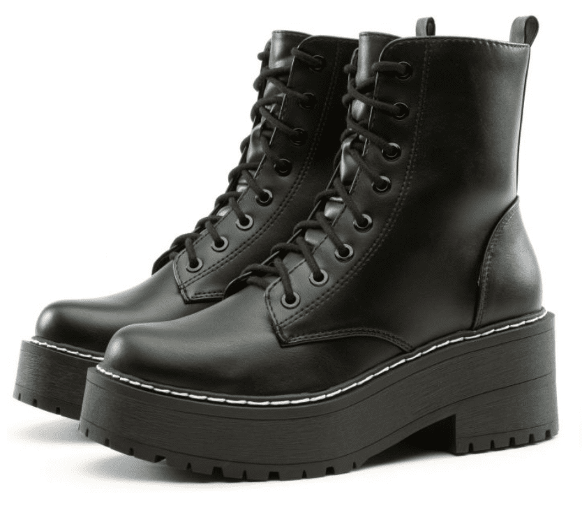 Soda Fling Chunky Platform Combat Boots – Shoe Time