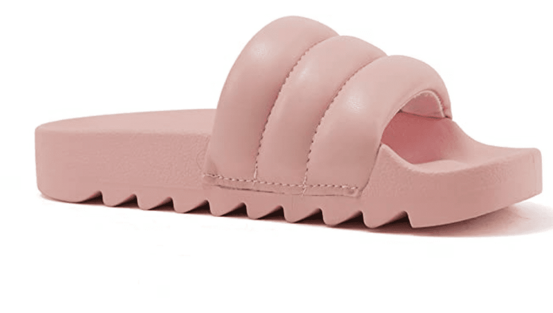 Women Flat Open Toe Wide Strap Slide Sandals Between by Soda