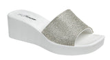 White Jelly Chunky Wedge Sandals Show-21 Forever | Shoe Time