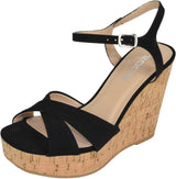 Soda High Wedge Ankle Strap Platform Doris | Shoe Time