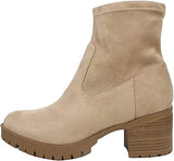 Soda High Top Ankle Booties Village Wheat