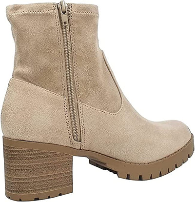 Soda High Top Ankle Booties Village Wheat
