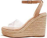 Soda Image Ankle Strap Espadrille Wedge Sandals