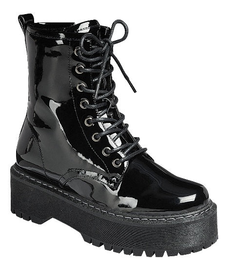 Forever Chunky Lace Up Ankle Boots Strong-02