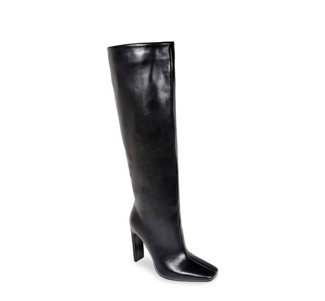 Knee High Embossed Chunky Heeled Boots Tequila-1