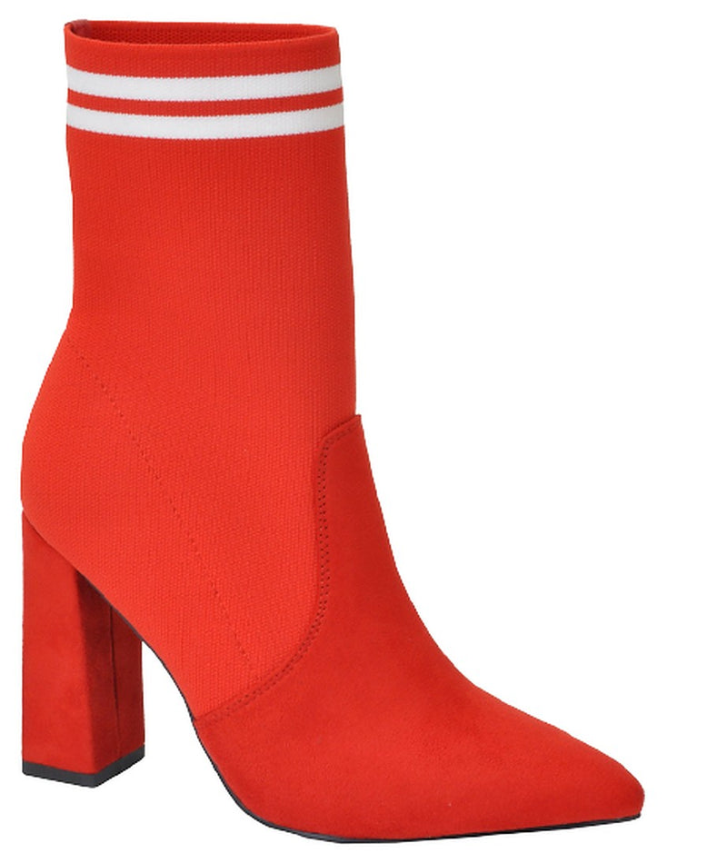 Calcetines tobilleros de tacón alto y puntiagudos para mujer Botas Botines Tira-1 de X2B Ankle Socks 