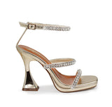 Rhinestone Square Flare Heels Venus-1 | Shoe Time