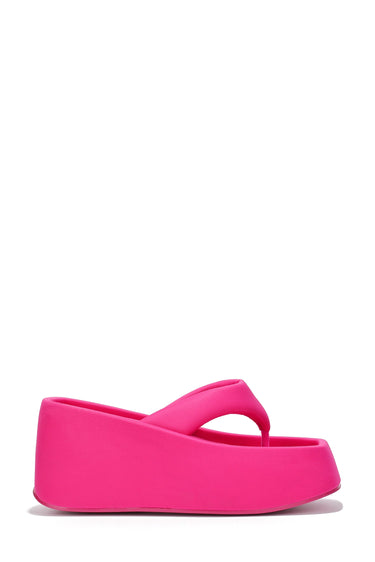 Platform Flip Flop Sandals Veronica Cape Robbin | Shoe Time