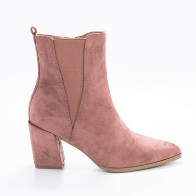 Mata VIBIN AROUND Chunky Block Pointed Toe Ankle booties