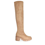 Suede Over The Knee Lug Sole Boots