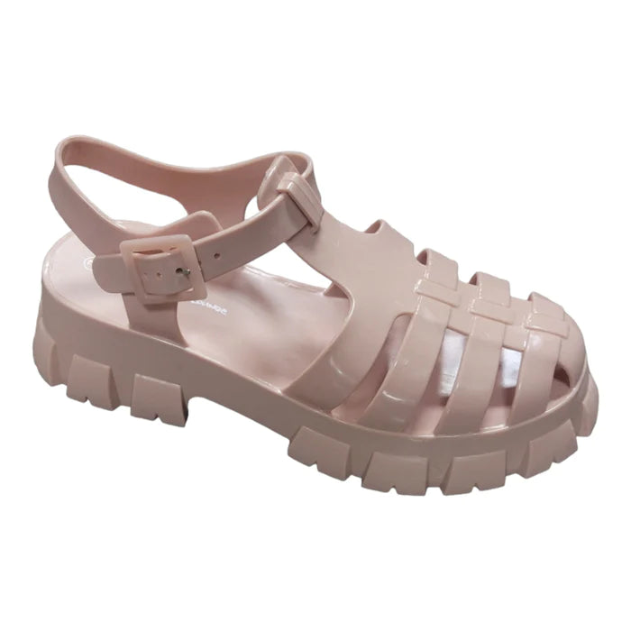 Nude  Jelly Buckle Sandals Paree-01 | Shoe Time