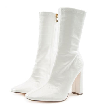 White Animal Print Ankle Bootie Zachery-1 By Liliana