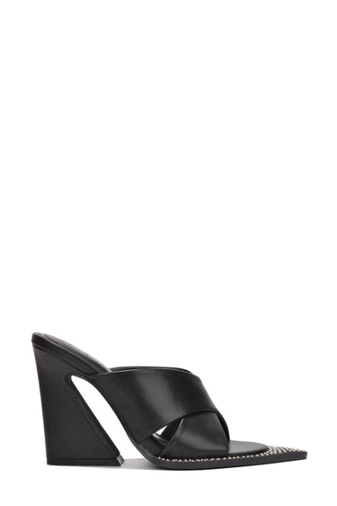 Black Diamante Block Heels Alami Cape Robbin | Shoe Time