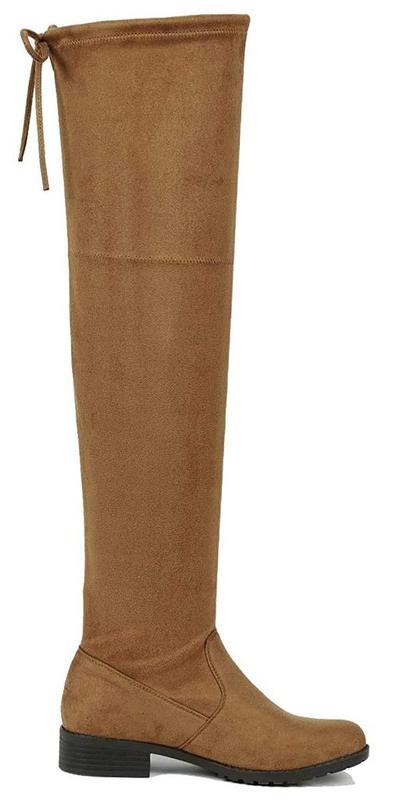 Yoki Anora over the knee Faux Suede Boots