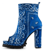 Blue BARDI Open Toe Booties