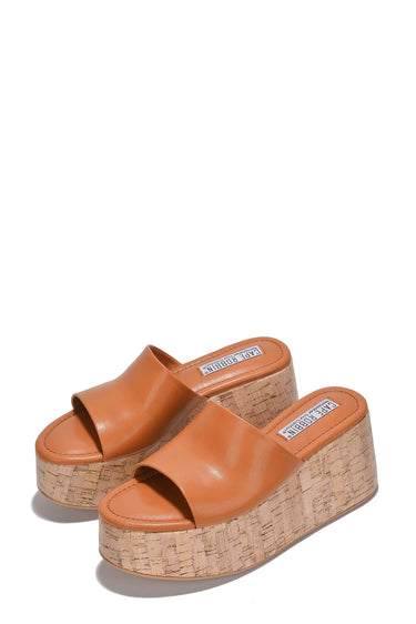 Nude Platform Wedge Sandals Banka Cape Robbin