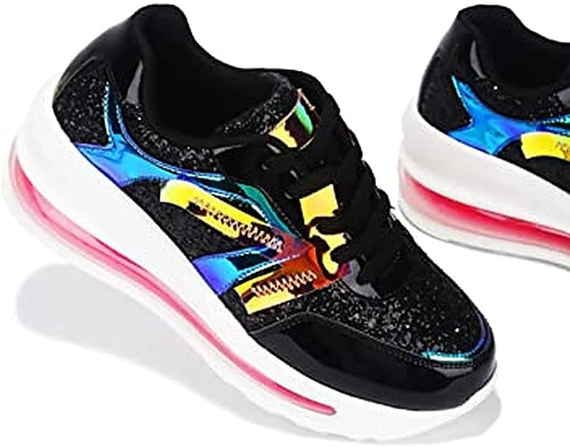 Black Cape Robbin Holographic Sneakers | Shoe Time