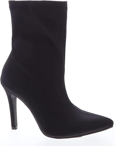 Pointed Ankle Toe Stiletto Heels Stretch Booties Palin-2 by Top Guy